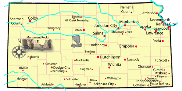 State of Kansas map